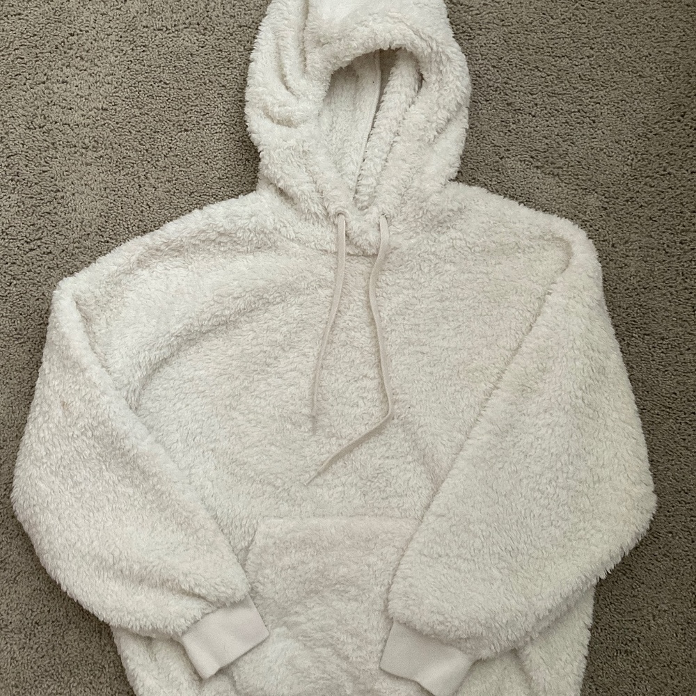 white UGG hoodie